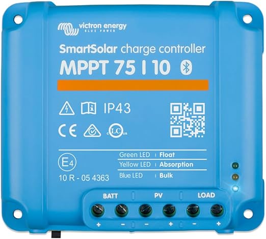 Victron Energy SmartSolar MPPT Solar Charge Controller 75V, 10A, 12/24V