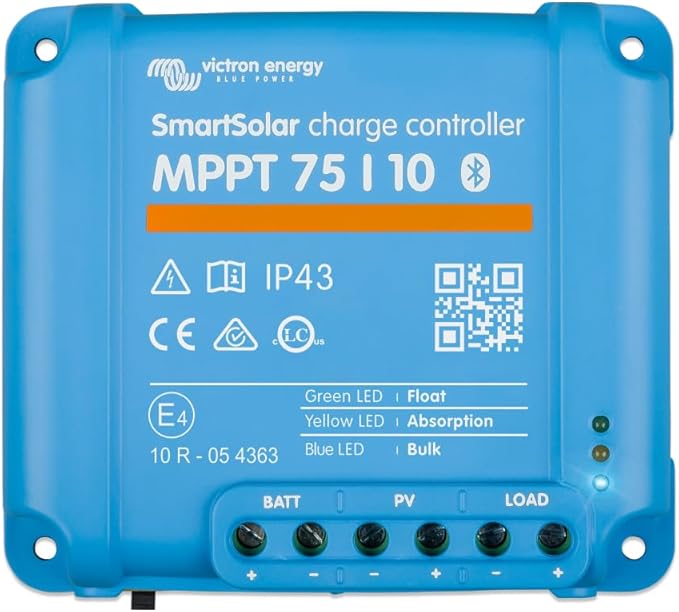 Victron Energy SmartSolar MPPT Solar Charge Controller 75V, 10A, 12/24V