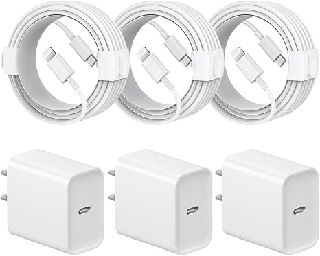 iPhone 14 13 12 11 Charger Fast Charging iPhone Fast Charger 3-Pack 20W iPad Charger 6FT C Chargers Fast Charging Cord Whit iPhone 14/14 Pro Max/13 Pro/13/12 Mini/12 Pro Max/11 Pro Max/Xs and iPad - Image 5