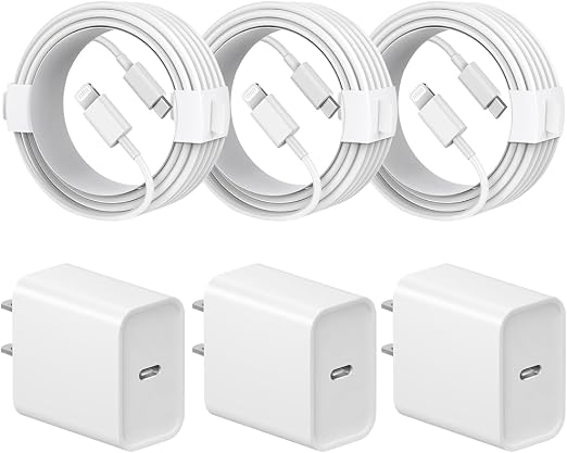 iPhone 14 13 12 11 Charger Fast Charging iPhone Fast Charger 3-Pack 20W iPad Charger 6FT C Chargers Fast Charging Cord Whit iPhone 14/14 Pro Max/13 Pro/13/12 Mini/12 Pro Max/11 Pro Max/Xs and iPad - Image 6