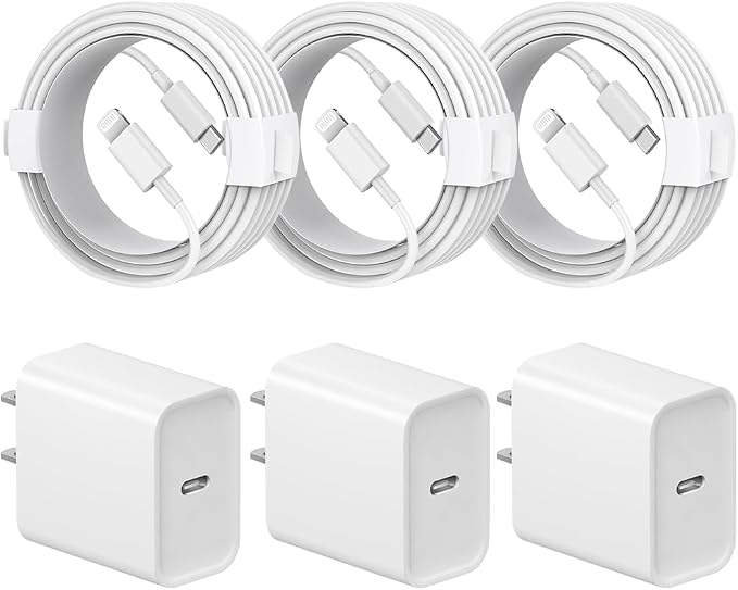 iPhone 14 13 12 11 Charger Fast Charging iPhone Fast Charger 3-Pack 20W iPad Charger 6FT C Chargers Fast Charging Cord Whit iPhone 14/14 Pro Max/13 Pro/13/12 Mini/12 Pro Max/11 Pro Max/Xs and iPad - Image 8