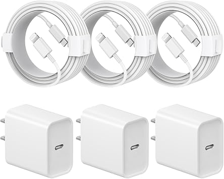 iPhone 14 13 12 11 Charger Fast Charging iPhone Fast Charger 3-Pack 20W iPad Charger 6FT C Chargers Fast Charging Cord Whit iPhone 14/14 Pro Max/13 Pro/13/12 Mini/12 Pro Max/11 Pro Max/Xs and iPad - Image 2