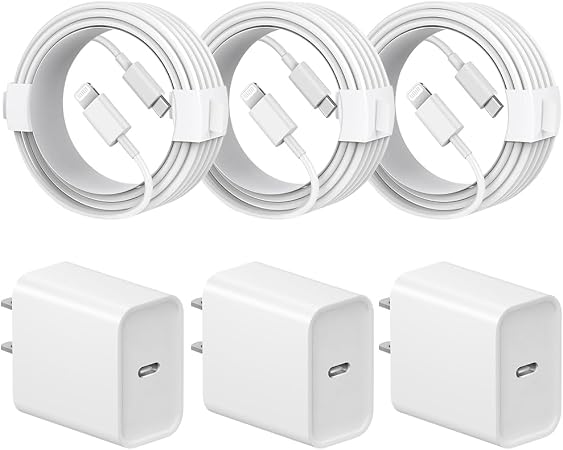 iPhone 14 13 12 11 Charger Fast Charging iPhone Fast Charger 3-Pack 20W iPad Charger 6FT C Chargers Fast Charging Cord Whit iPhone 14/14 Pro Max/13 Pro/13/12 Mini/12 Pro Max/11 Pro Max/Xs and iPad - Image 3