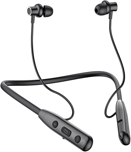 Neckband Bluetooth Earphone, 50 Hours Playback time (Black)