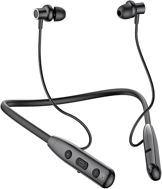 Neckband Bluetooth Earphone, 50 Hours Playback time (Black)