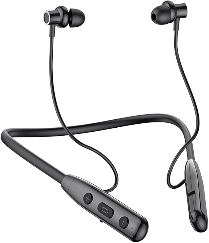 Neckband Bluetooth Earphone, 50 Hours Playback time (Black)