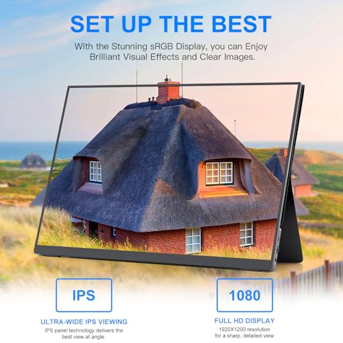 10.5" Portable Monitor 60HZ 1920x1200 FHD IPS with USB-C Mini HDMI