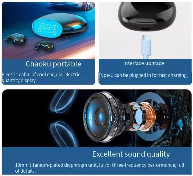 Sleep Headphones Invisible Wireless Bluetooth Sleep Earbuds for Side Sleepers,Comfortable Noise Blocking Wireless Headphones for Sleeping,Stable Bluetooth 5.2 Connection,Black