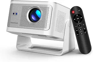 Mini Projector with Wifi and Bluetooth, Outdoor Portable Proyector 4/8K Support, 600ANSI/ 1080P/ Obstacle Avoidance/ Auto Focus, Smart Alwtniet HY350Max for Bedroom Movie HDMI/USB/Smartphone/Laptop