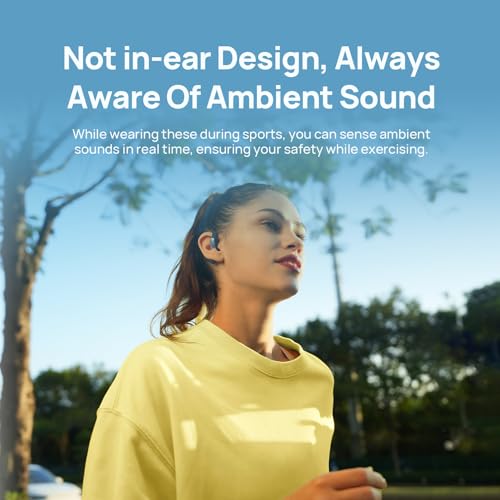 mibro OpenEar Pro Open Ear Earbuds with Mic, Lightweight Bluetooth, Black
