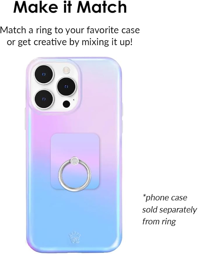 Velvet Caviar Cell Phone Ring Holder - Finger Ring & Stand - Improves Phone Grip Compatible with iPhone, Galaxy and Most Cases (Except Silicone/Leather) - Nebula
