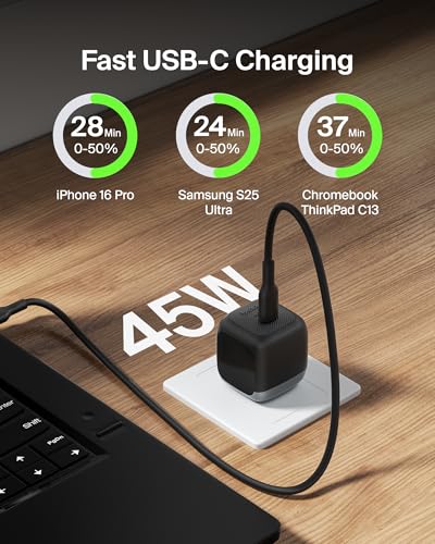 Belkin 45W Compact USB C Charger Block, 2 Pack, Fast | Charging & Powe - Image 3