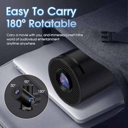 Mini Projector Support 4K 1080P FHD Portable Projector Built-in App