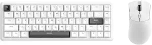 ATTACK SHARK X65 HE Wired RT Gaming Keyboard and R1 Wireless Mouse-White