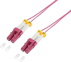 LogiLink FS4LC00 - Extra Thin OM4 Fibre Optic Patch Cable LC-LC Duplex, 0.5 m - Image 1