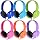 Kids Headphones Bulk 6 Pack for School Classroom Students, Wired Computer Headset Durable Class Set Earphones for Children Toddler Teens Boys Girls and Adult (HY450, 6 Mixed)