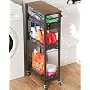 XYZLVSI 4 Tier Slim Storage Cart Laundry Room Organizer for Small Space