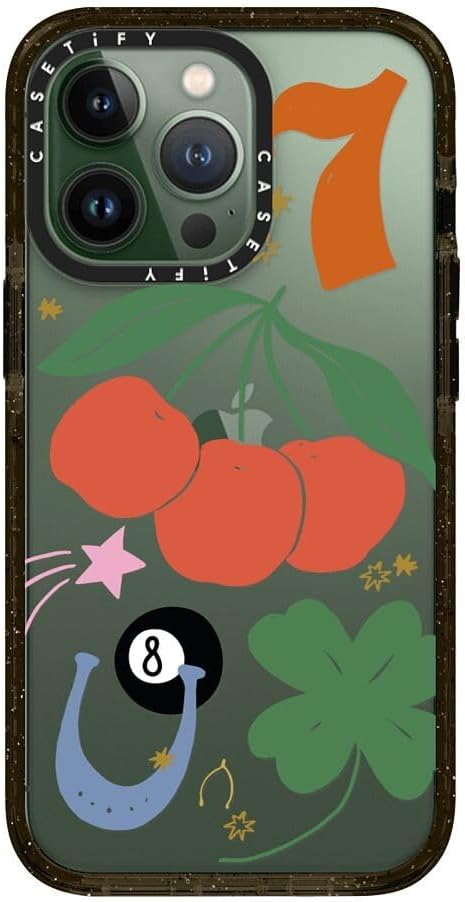 CASETiFY iPhone 13 Pro Case Impact Shockproof - Lucky - Clear Black