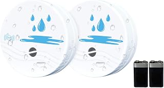 2 Pack Water Leak Detectors for Home,100dB Water Alarm Basement