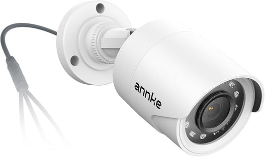 ANNKE 1080p Security Camera 4-in-1 CCTV Bullet Wired Cam, AHD/TVI/CVI/CVBS, Analog Surveillance Video Add–On Cams for Outdoor Use, 100ft Clear B & W Night Vision (Power Adapter BNC Cable Not Included)