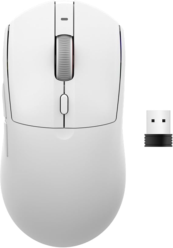 A.JAZZ AJ139PRO Dual-Mode 2.4G/Wired Gaming Mouse, 59g Lightweight Design, PAW3395 Sensor, 26K DPI, 300mAh Battery with 40-Hour Battery Life for Windows, Mac Gamer.
