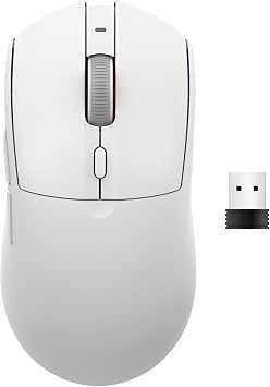 A.JAZZ AJ139PRO Dual-Mode 2.4G/Wired Gaming Mouse, 59g Lightweight Design, PAW3395 Sensor, 26K DPI, 300mAh Battery with 40-Hour Battery Life for Windows, Mac Gamer.