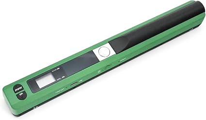 A4 Size Portable Handheld Document/Receipt Photo Scanner, 900 DPI high Resolution, JPG and PDF scanning,Green