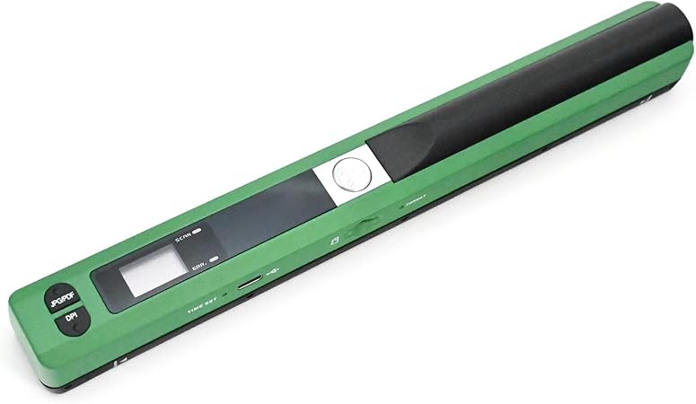 A4 Size Portable Handheld Document/Receipt Photo Scanner, 900 DPI high Resolution, JPG and PDF scanning,Green