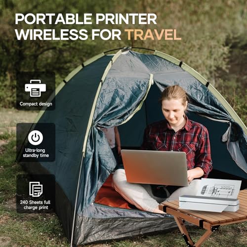 iDPRT Portable Thermal Printer Wireless for Travel, Inkless Small Printers