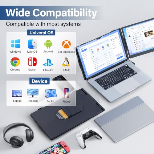 CIDETTY Laptop Screen Extender Monitor Portable, 14" | Computer Access - Image 6