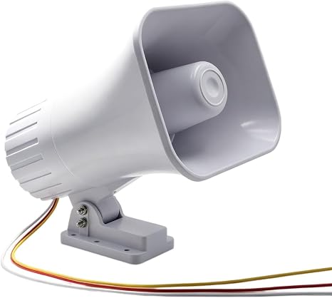 Alarm Dual Tone Wired Horn Siren with Bracket,130DB Loud Voice Warning System for Car Truck Home Doorbell Security Anti-Thief Indoor and Outdoor