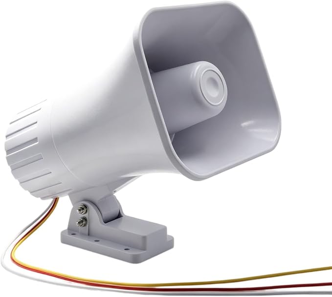 Alarm Dual Tone Wired Horn Siren with Bracket,130DB Loud Voice Warning System for Car Truck Home Doorbell Security Anti-Thief Indoor and Outdoor
