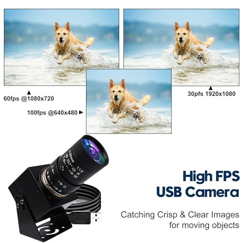 SVPRO 1080P USB Webcam with Telephoto 5-50mm Lens, Full HD Computer Camera 100fps/60fps/30fps for Windows/Mac/Linux/Android - Image 3