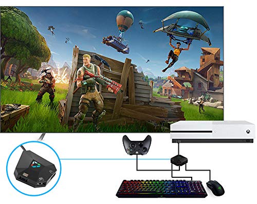 Keyboard and Mouse Adapter for Nintendo Switch, Wired Keyboard and Mouse Converter for PS4 PS3 Xbox ONE/360 Console Series Converter, Custom Mapping, 8 Keys Storage, Reset Button, FPS, TPS, RPG Games