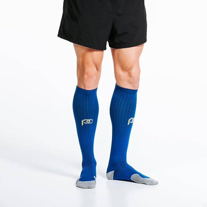 PRO Compression Running Marathon Socks - Calf-Length Travel and Sports Compression Socks for Foot and Ankle Support, Unisex
