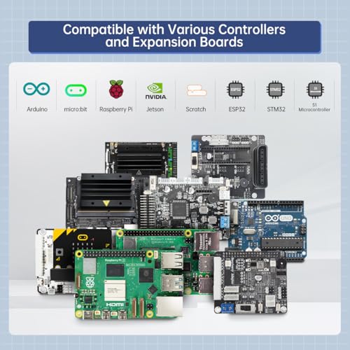 AI Voice Sensor Module Voice Broadcasting Command Recognition Custom Wake Words Programmable Robot Sound Sensor Offline Speak Control for Arduino/RaspberryPi/ESP32/Jetson Development, WonderEcho