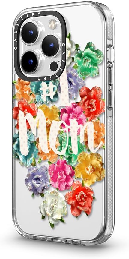 CASETiFY Clear iPhone 13 Pro Case [Not Yellowing / 6.6 ft. 3X Military Grade Drop Protection/Compatible with Magsafe] - #1 Mom - Clear