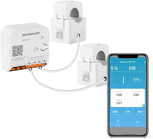 WiFi Home Energy Monitor with 2 x 120A CTs and Power Tracking