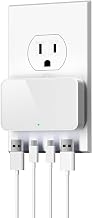 USB C Wall Charger, Super Thin Flat USB Wall Plug with 4 Ports, Fast Charging USB Plug Adapter with PD20W for Home and Travel (White) - Image 1