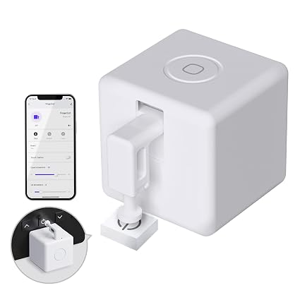 MOES Fingerbot Plus Smart Button Pusher No Wiring Switch, Upgrade with Touch Control, Work with Smart Life App, Add MOES Tuya Bluetooth Hub Make it Compatible with Alexa,Google Home and Timer Control
