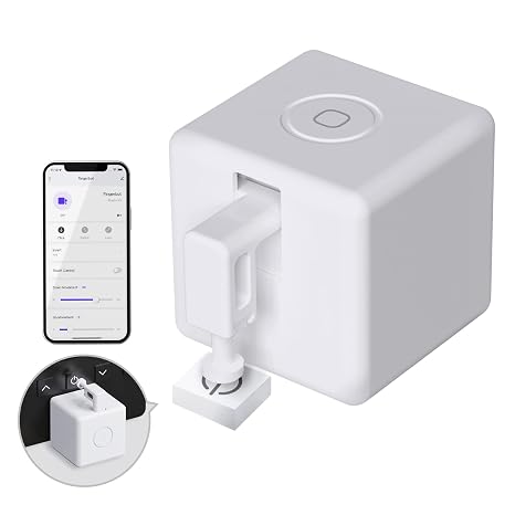MOES Fingerbot Plus Smart Button Pusher No Wiring Switch, Upgrade with Touch Control, Work with Smart Life App, Add MOES Tuya Bluetooth Hub Make it Compatible with Alexa,Google Home and Timer Control