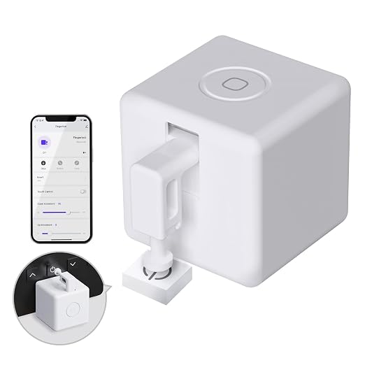 MOES Fingerbot Plus Smart Button Pusher No Wiring Switch, Upgrade with Touch Control, Work with Smart Life App, Add MOES Tuya Bluetooth Hub Make it Compatible with Alexa,Google Home and Timer Control