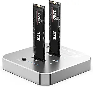 ACASIS 20Gbps M.2 NVMe SSD Cloner & Docking Station, Dual-Bay Duplicator