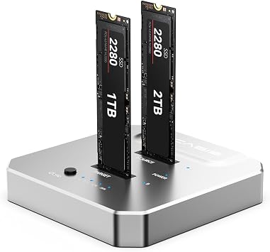 ACASIS 20Gbps M.2 NVMe SSD Cloner & Docking Station, Dual-Bay Duplicator
