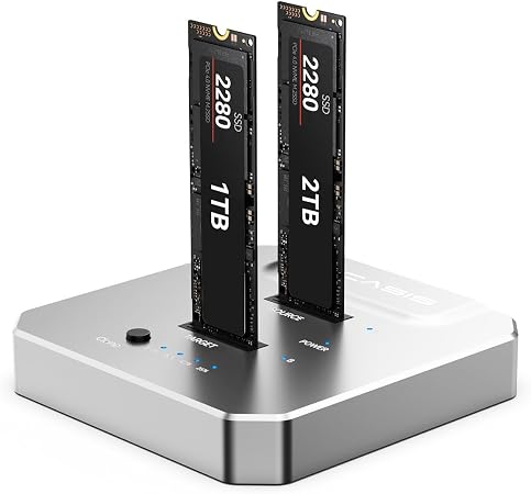 ACASIS 20Gbps M.2 NVMe SSD Cloner & Docking Station, Dual-Bay Duplicator
