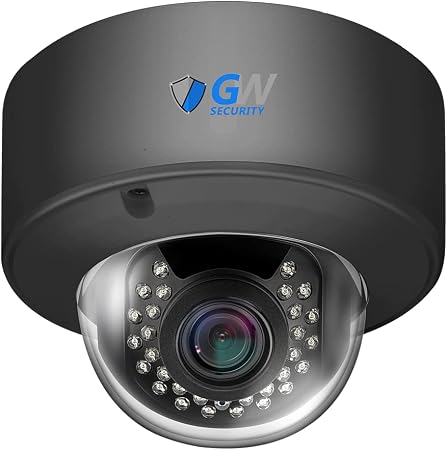GW Security 5MP H.265 Super HD 2592 x 1920P Network PoE Weatherproof Security IP Dome Camera with 2.8-12mm Motorized Zoom Lens (VD5075MIP)