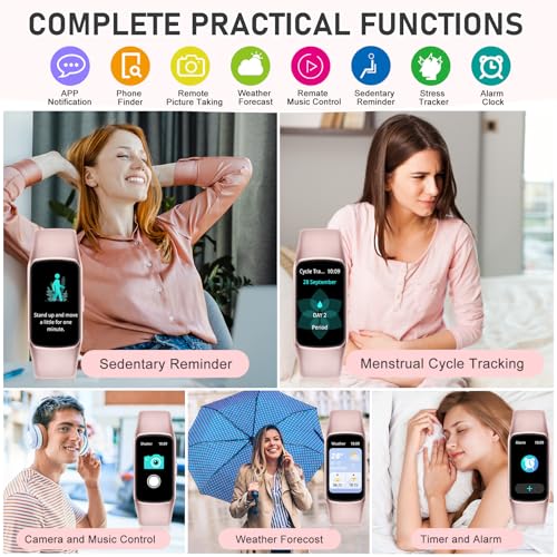Fitness Tracker with 24/7 Heart Rate Blood Oxygen Sleep Monitor, 123 Sports Modes Step Counter, 1.47'' HD Screen Activity Trackers, Calorie Smart Watches Pedometer for Women Men