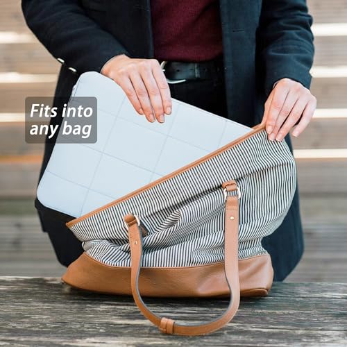 Puffy Laptop Sleeve 15-16 Inch, Laptop Carrying Case, Matte Blue - Image 4