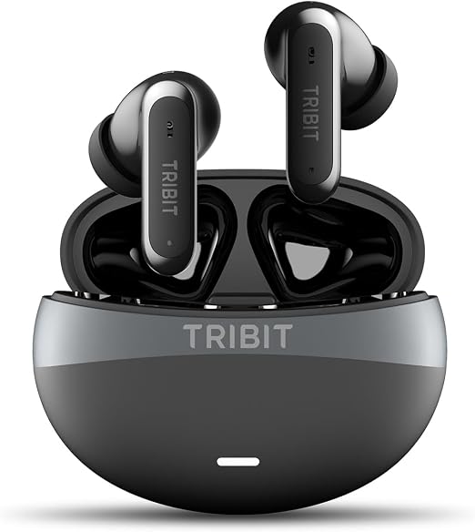 Tribit FlyBuds C3 Noise Cancelling Wireless Earbuds, 6-Mic Clear Calls