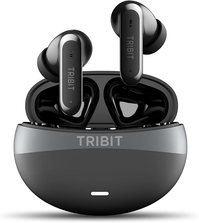 Tribit FlyBuds C3 Noise Cancelling Wireless Earbuds, 6-Mic Clear Calls